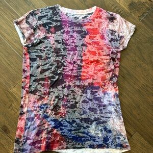 Relativity Multicolor Burnout Feminine Tee